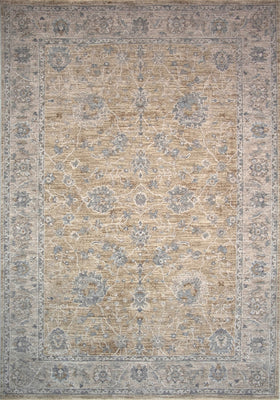 5' X 8' Gold Southwestern Power Loom Stain Resistant Area Rug