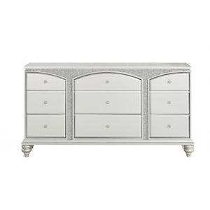 66" Platinum Manufactured Wood Nine Drawer Standard Dresser