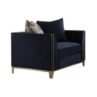 44" Black Tufted Arm Chair