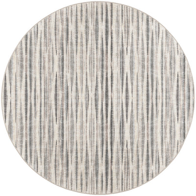 10' Ivory Round Ombre Tufted Handmade Area Rug