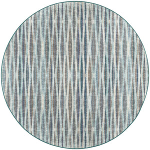 10' Blue Round Ombre Tufted Handmade Area Rug