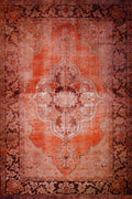 3' X 5' Red Oriental Distressed Non Skid Area Rug