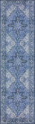 2' X 8' Blue Oriental Distressed Non Skid Runner Rug