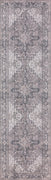 2' X 8' Brown Oriental Distressed Non Skid Runner Rug