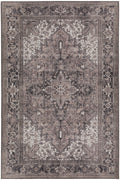 8' X 10' Brown Oriental Distressed Non Skid Area Rug