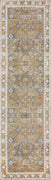 2' X 8' Brown Oriental Distressed Non Skid Runner Rug