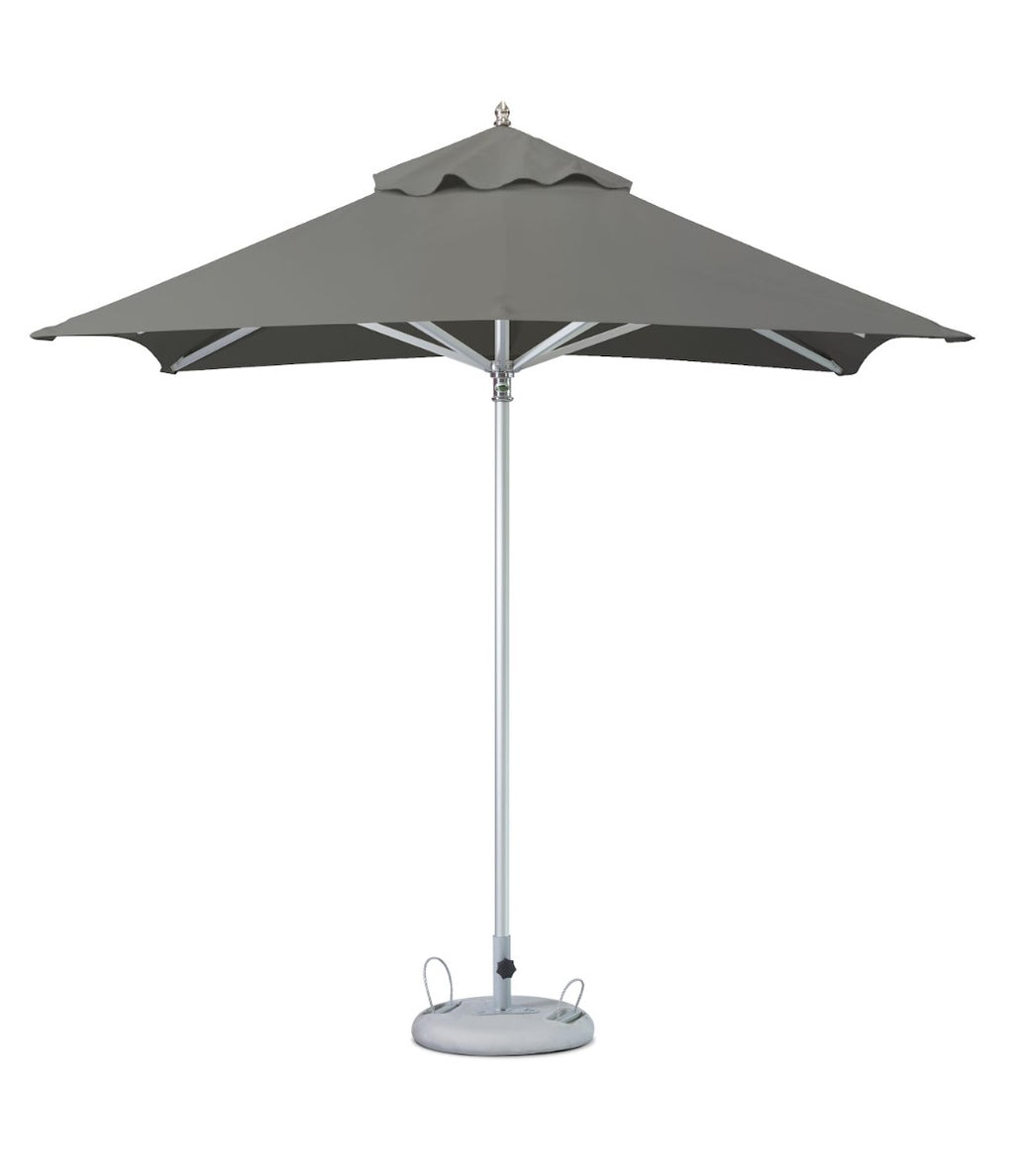 8' Charcoal Polyester Square Market Patio Umbrella