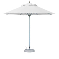 10' White Polyester Round Market Patio Umbrella