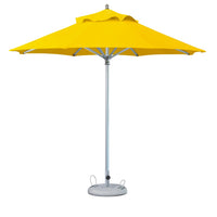 10' Yellow Polyester Round Market Patio Umbrella