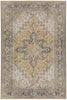 9' X 13' Gold Oriental Distressed Non Skid Area Rug