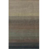 9' X 12' Indigo And Tan Hand Loomed Non Skid Area Rug