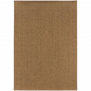 8' X 11' Tan Stain Resistant Indoor Outdoor Area Rug