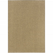 8' X 11' Tan Stain Resistant Indoor Outdoor Area Rug