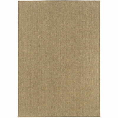 8' X 11' Tan Stain Resistant Indoor Outdoor Area Rug