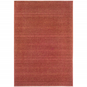 9' X 13' Red Stain Resistant Indoor Outdoor Area Rug