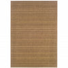 9' X 13' Tan Stain Resistant Indoor Outdoor Area Rug