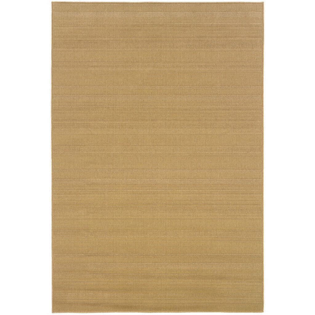 8' X 11' Beige Stain Resistant Indoor Outdoor Area Rug