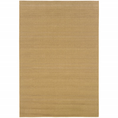 9' X 13' Beige Stain Resistant Indoor Outdoor Area Rug