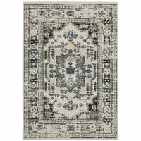 10' X 13' Beige Oriental Stain Resistant Indoor Outdoor Area Rug