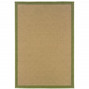 8' X 11' Beige Stain Resistant Indoor Outdoor Area Rug