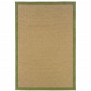 9' X 13' Beige Stain Resistant Indoor Outdoor Area Rug