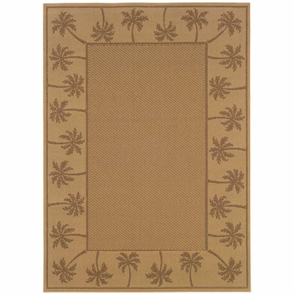 2' X 3' Beige Stain Resistant Indoor Outdoor Area Rug