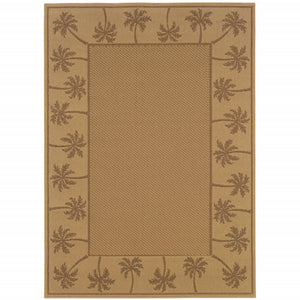 2' X 3' Beige Stain Resistant Indoor Outdoor Area Rug