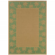 9' X 13' Beige Stain Resistant Indoor Outdoor Area Rug