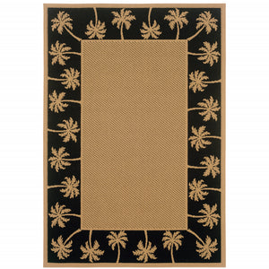 8' X 11' Beige Stain Resistant Indoor Outdoor Area Rug