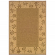 8' X 11' Tan Stain Resistant Indoor Outdoor Area Rug