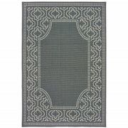 2' X 4' Grey Stain Resistant Indoor Outdoor Area Rug