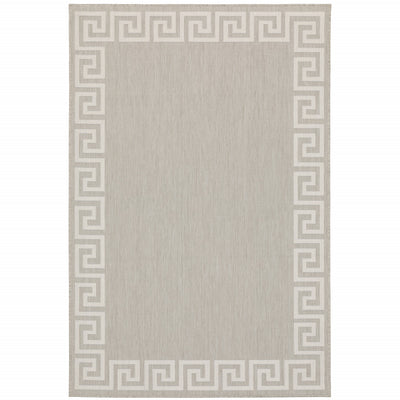 10' X 13' Grey Stain Resistant Indoor Outdoor Area Rug