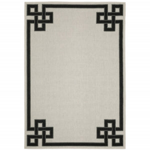 10' X 13' Beige Stain Resistant Indoor Outdoor Area Rug