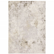 3' X 5' Beige Ivory Tan Grey And Brown Abstract Power Loom Stain Resistant Area Rug