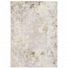 5' X 8' Beige Ivory Tan Grey And Brown Abstract Power Loom Stain Resistant Area Rug