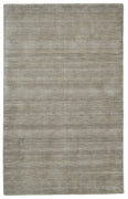 5' X 8' Gray And Ivory Wool Hand Woven Stain Resistant Area Rug