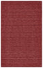 5' X 8' Red Wool Hand Woven Stain Resistant Area Rug