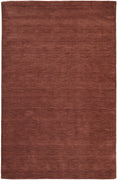 5' X 8' Orange And Red Wool Hand Woven Stain Resistant Area Rug