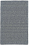 4' X 6' Gray And Blue Wool Hand Woven Stain Resistant Area Rug