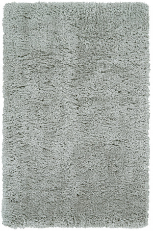 5' X 8' Gray Silver And Taupe Shag Tufted Handmade Stain Resistant Area Rug