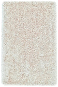 4' X 6' Tan And Taupe Shag Tufted Handmade Stain Resistant Area Rug