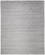 5' X 8' Silver Floral Hand Woven Area Rug