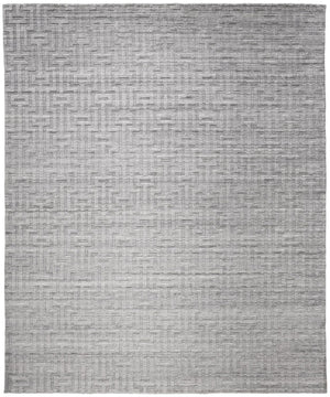 5' X 8' Silver Floral Hand Woven Area Rug