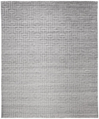 2' X 3' Silver Floral Hand Woven Area Rug