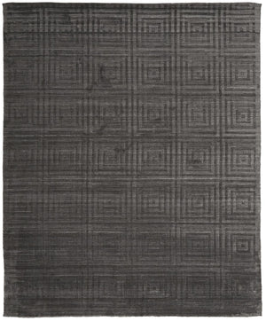 5' X 8' Gray Geometric Hand Woven Area Rug