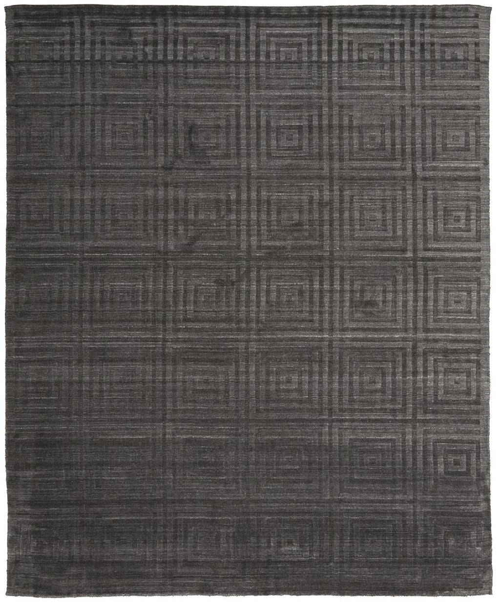 8' X 10' Gray Geometric Hand Woven Area Rug