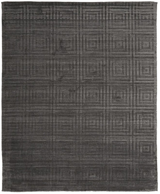 8' X 10' Gray Geometric Hand Woven Area Rug