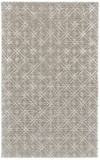 5' X 8' Taupe Ivory And Tan Wool Abstract Tufted Handmade Area Rug