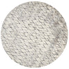 '9' Ivory Gray And Taupe Round Abstract Stain Resistant Area Rug