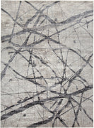 7' X 10' Taupe Gray And Ivory Abstract Stain Resistant Area Rug